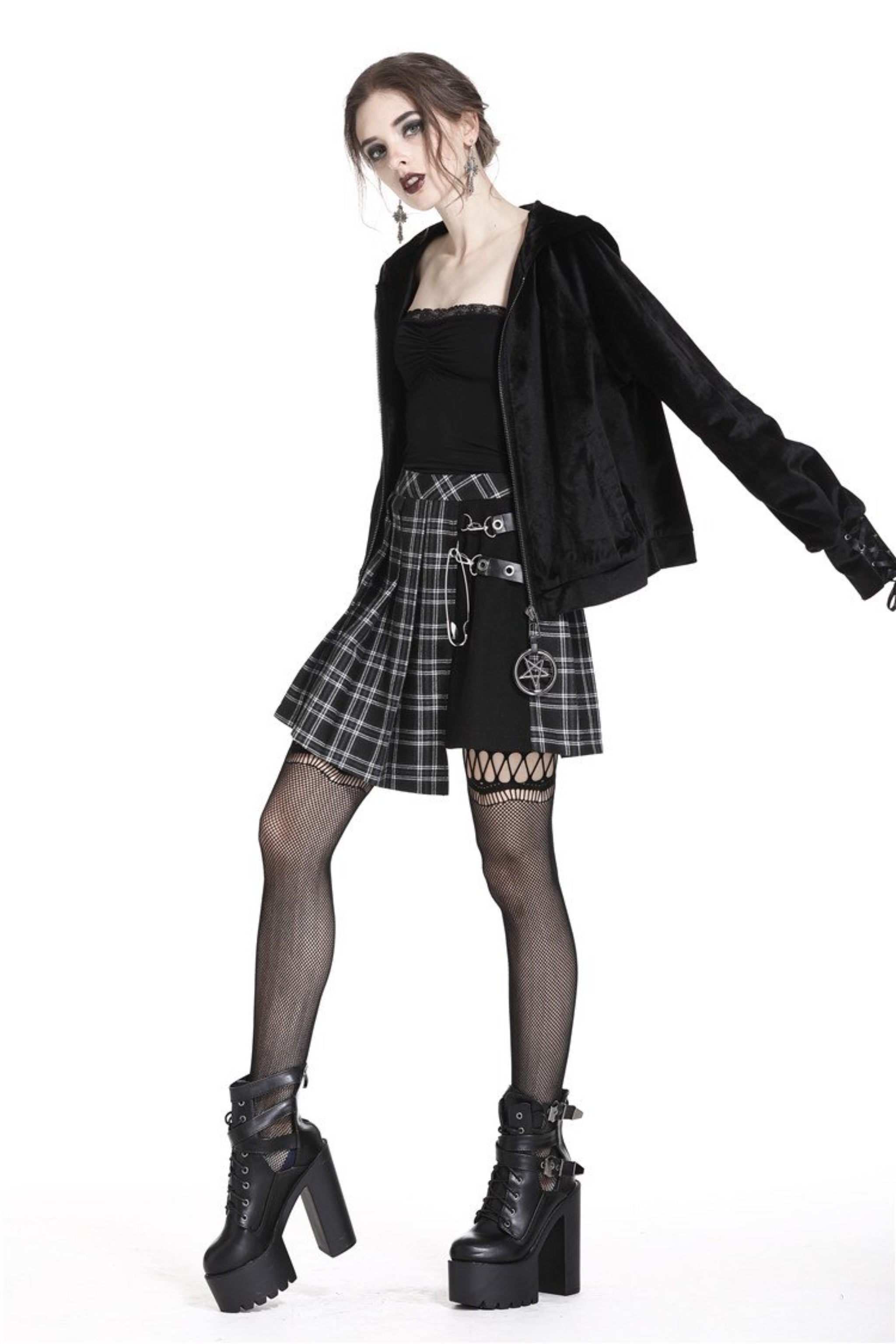 The Punk Plaid Skirt - Goth Mall