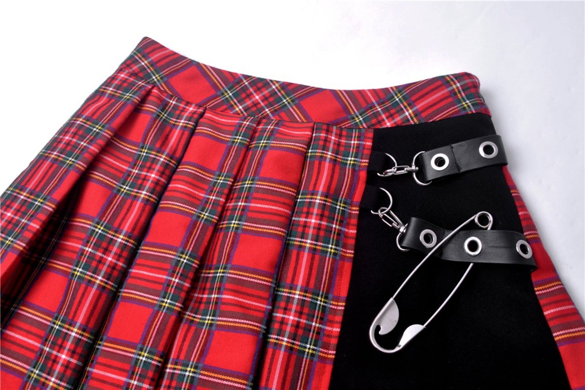 Punk Rock Red Plaid Mini Skirt,tiger of London Skirt,zippers,bondage Mini  Skirt, Made in England, Size Medium -  Canada