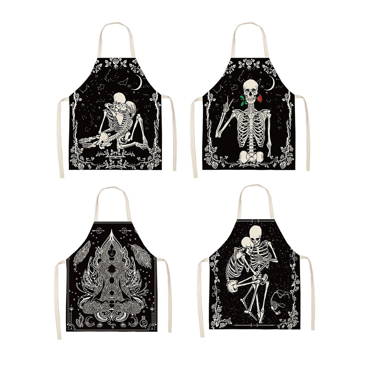 Skeleton Cooks Apron - Goth Mall