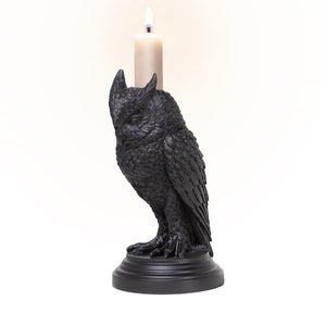 Halloween Gothic Cat And Wolf Gothic Candlestick Holder