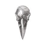 Raven Skull Hand Mirror - Antique Silver - Goth Mall