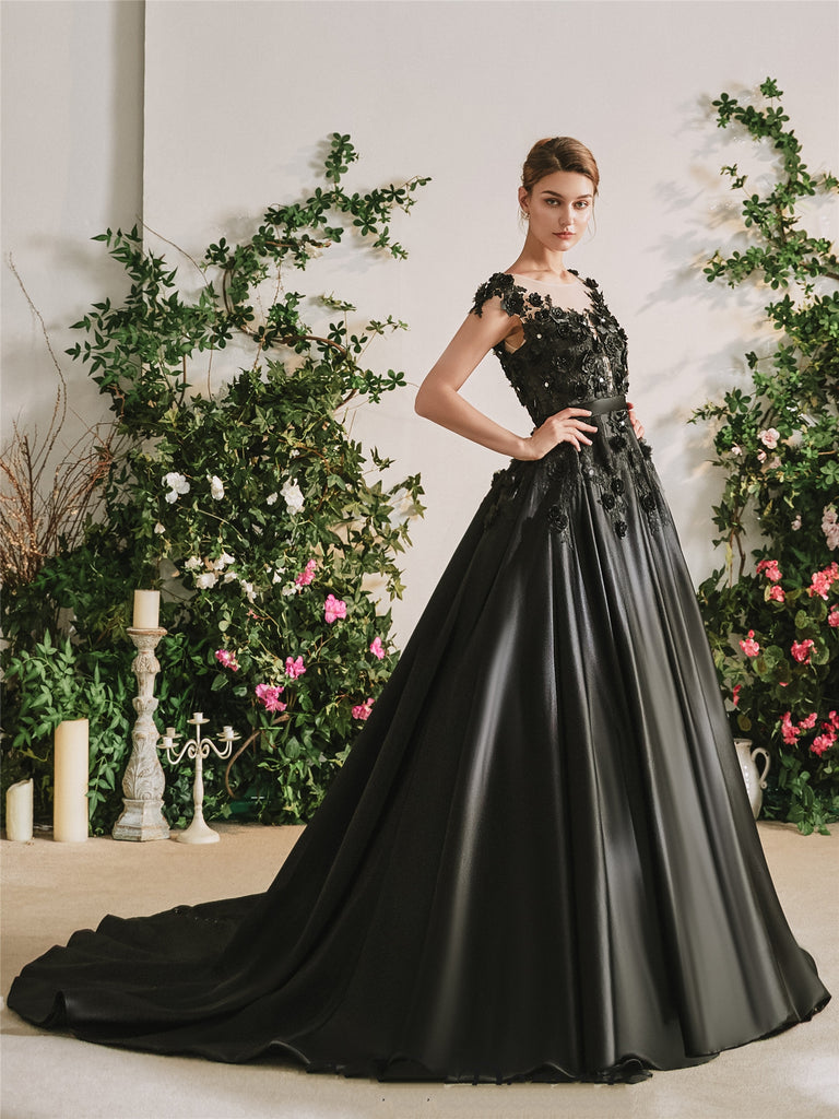 The Rare Black Rose Wedding Dress– Goth Mall