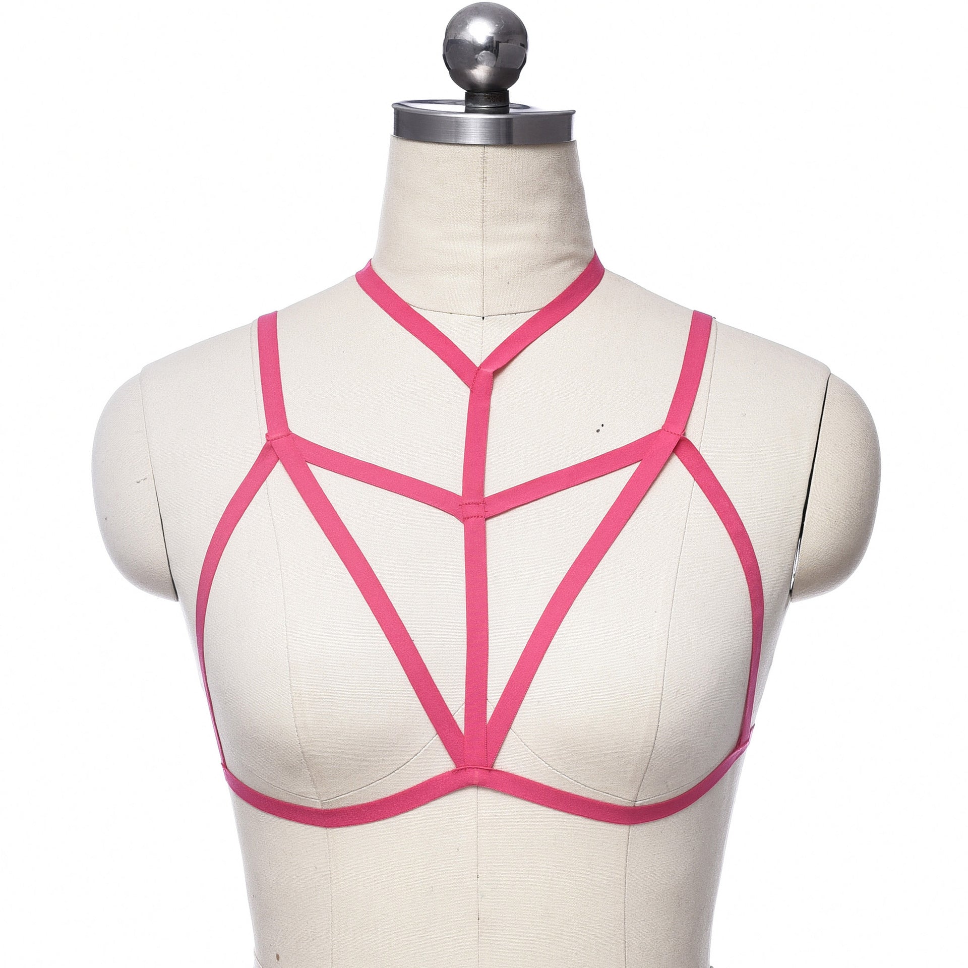 Geometric Cage Harness Bra - Goth Mall