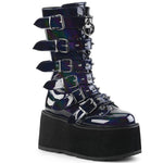 Demonia Damned 225 Boots - Black Hologram - Goth Mall