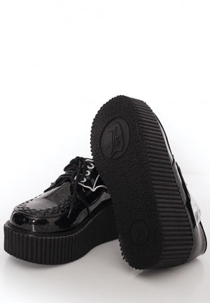 Demonia Creeper 205 Shoes - Black Glitter - Goth Mall