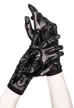 Bejewelled Bat Gloves - Goth Mall