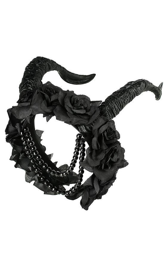 Beaded Tiefling Rose Crown - Goth Mall