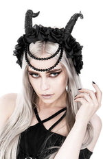Beaded Tiefling Rose Crown - Goth Mall