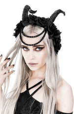 Beaded Tiefling Rose Crown - Goth Mall