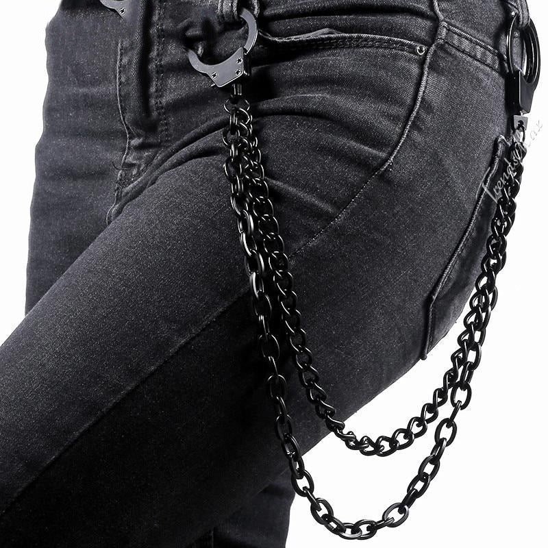 Fashion Womens Men's Handcuffs Stainless Steel jeans chain jean chain