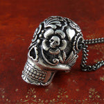 Day of the Dead Sugar Skull Necklace - Goth Mall