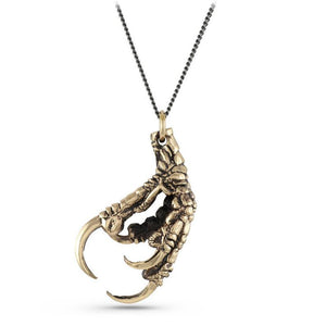 Bronze Crow Claw Necklace - Goth Mall