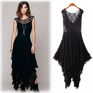 Black Sheer Lace Stevie Dress Large Black Sheer Lace Stevie Dress Large