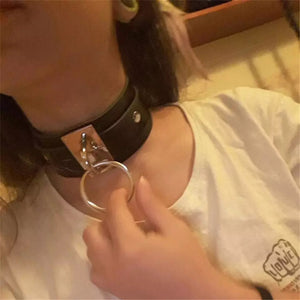 Ring Choker Collar - Goth Mall