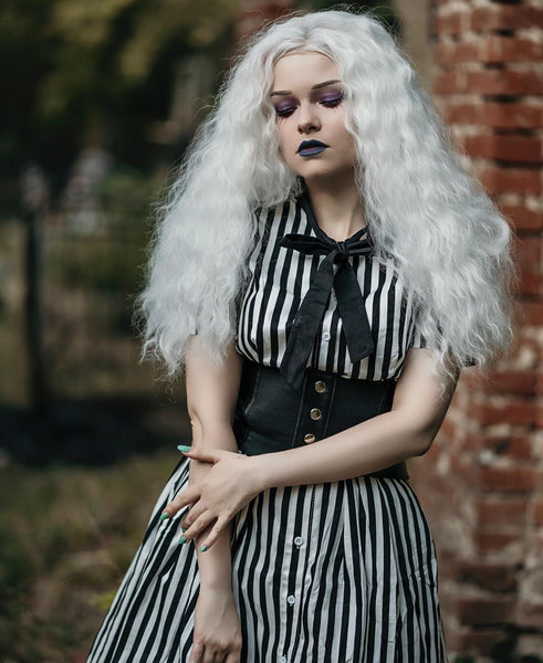 beetlejuice maxi dress women's dress KILLSTAR - Beetlejuice - Vertigo Spiral