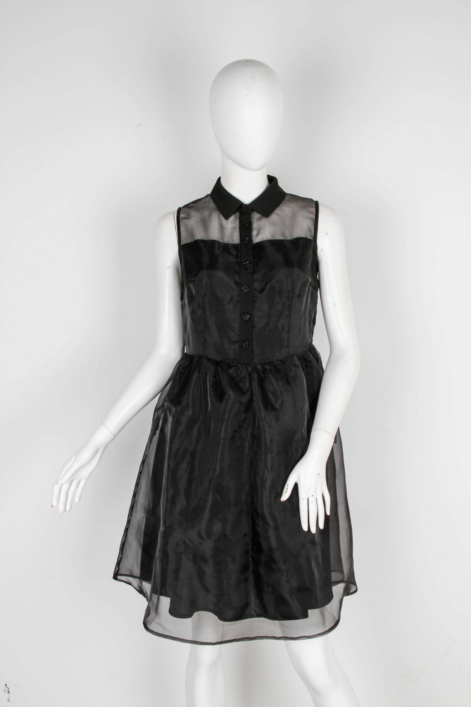 Gothic Goth Mall Sheer Spooky Halloween Hepburn Dress