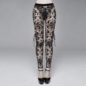 The Lace Cameo Leggings - Goth Mall