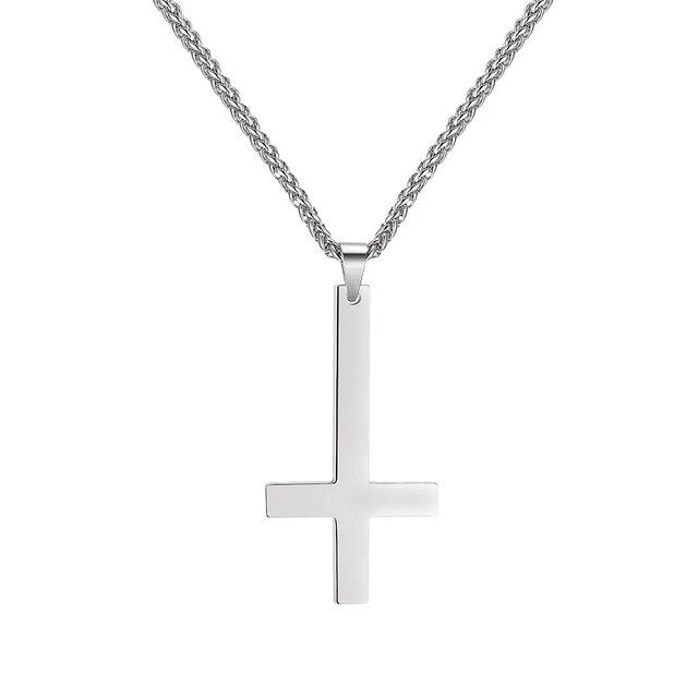 Inverted Cross Necklace Upside Down Cross Pendant, CROSS PENDANT #23118