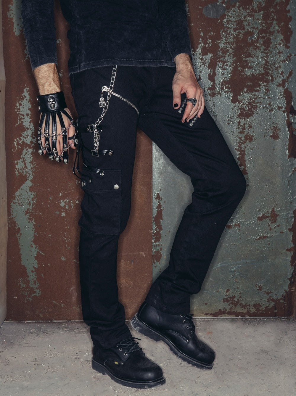 Double Chained Pants - Goth Mall