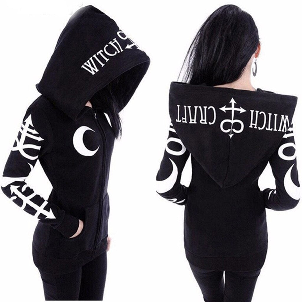 Oversized Witchcraft Hoodie - Goth Mall
