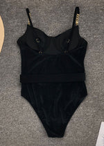 Luxe Black Swimsuit - Goth Mall