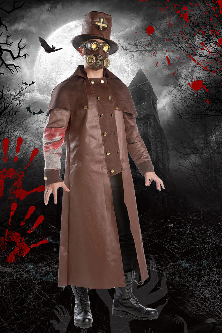 Brown Full Plague Doctor Costume - Goth Mall