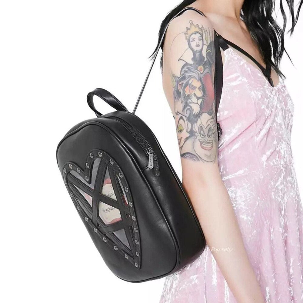 Heartagram Backpack - Goth Mall