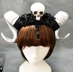 Witch Skull Horned Veil - Goth Mall