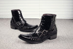 Punk Pike Snakeskin Boots - Goth Mall