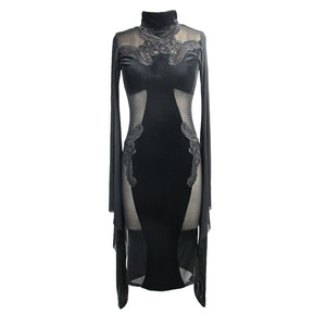 The Black Vamp Dress Goth Mall The Black Vamp Dress Goth Mall