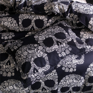 Black Sugar Skulls Bedding - Goth Mall